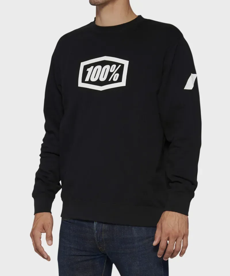 100 ICON Pullover Crewneck Fleece Black