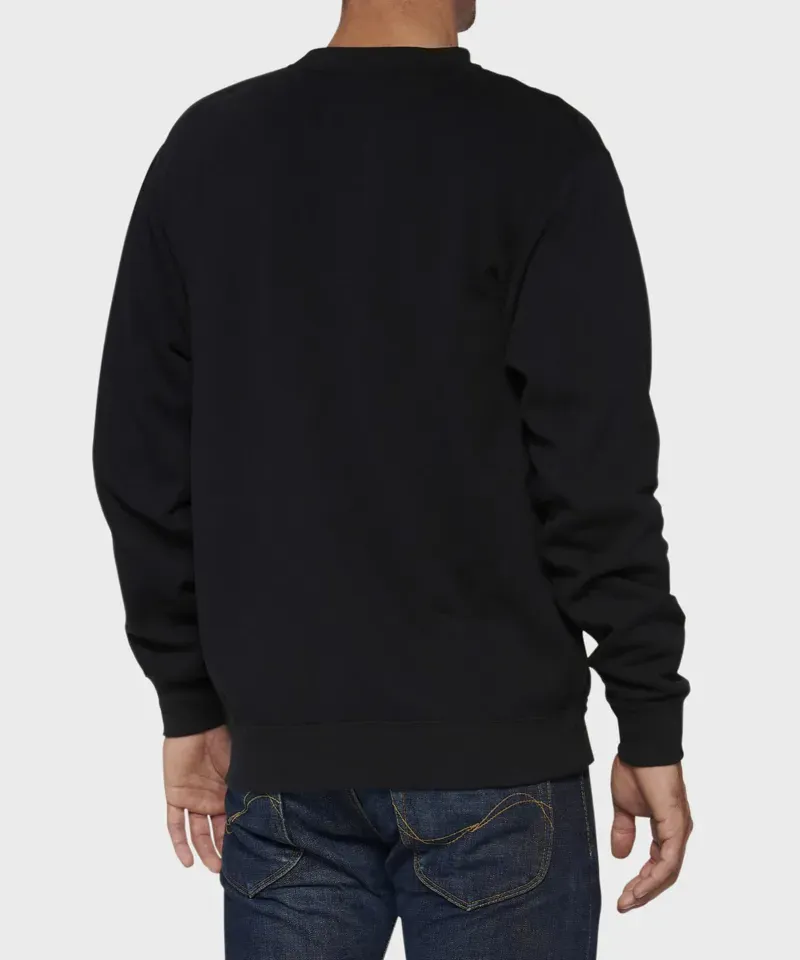 100 ICON Pullover Crewneck Fleece Black-1