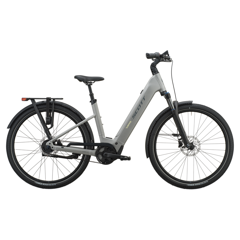 Scott Sub Tour 10 Wave E-Hybrid Bike in Celestial Silver
