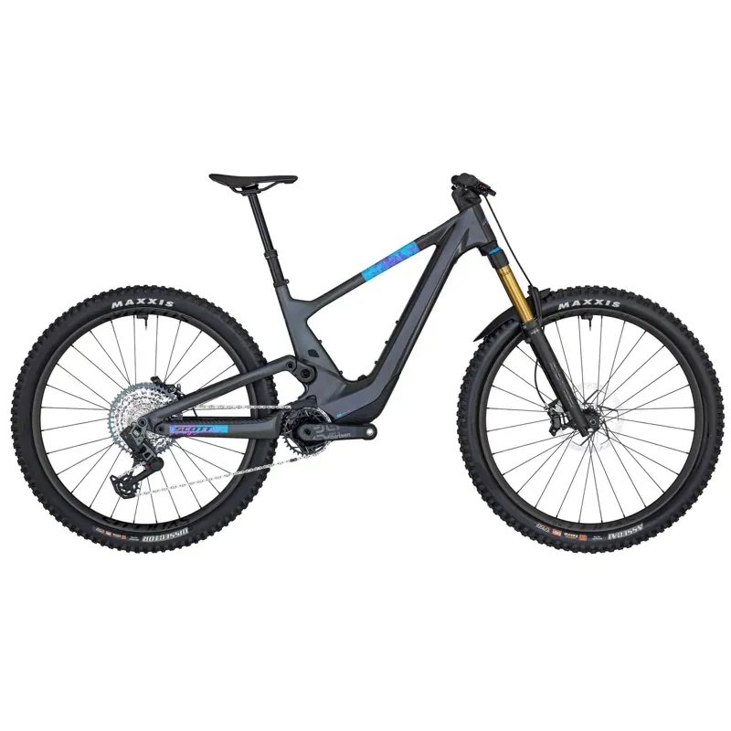 Scott Voltage eRIDE 900 Tuned Mountain Bike In Carbon Black/Marble Purple