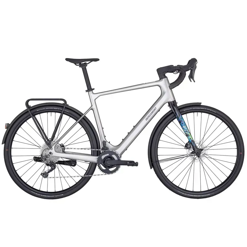 Bergamont E-Grandurance RD Expert Electric Gravel Bike In Shiny Flaky Silver