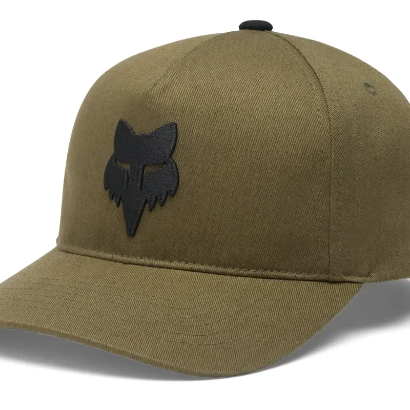 Fox Head Subframe Snapback Hat in Olive Green-2