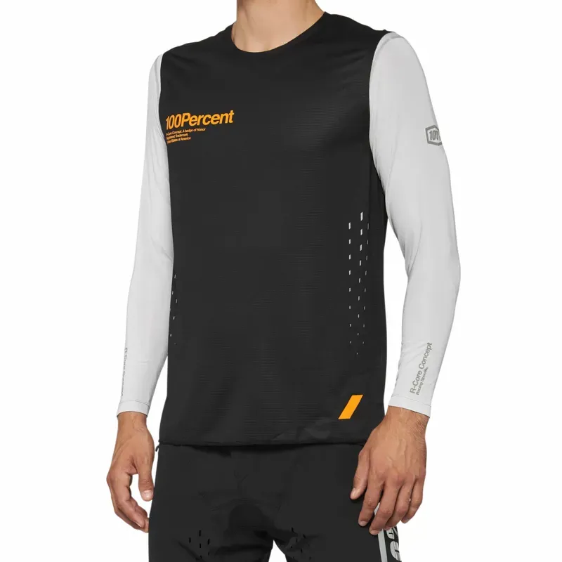 100% R-Core Concept Long Sleeve Jersey in Black