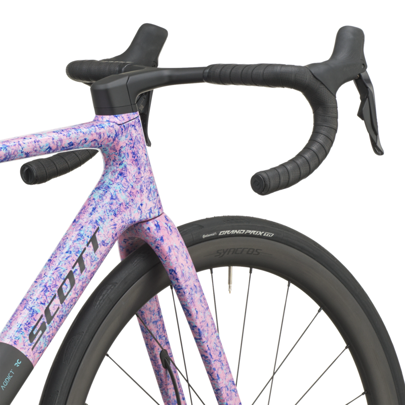 Scott Addict RC 10 Road Bike in Flourish Blue/Carbon Black-7