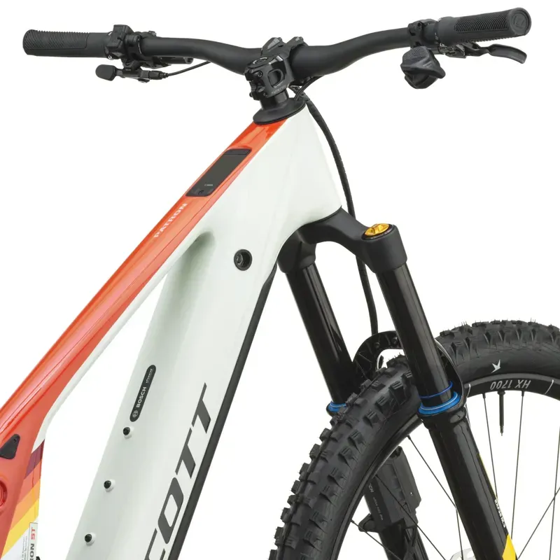 Scott Patron ST Tuned eMountain Bike in Blush White/Rally Red-6