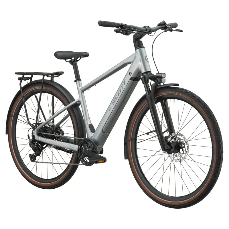 Scott Sweep 20 E-Hybrid Bike in Chrome Silver-1
