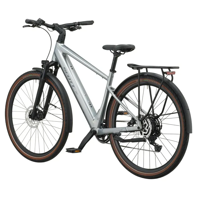 Scott Sweep 20 E-Hybrid Bike in Chrome Silver-2