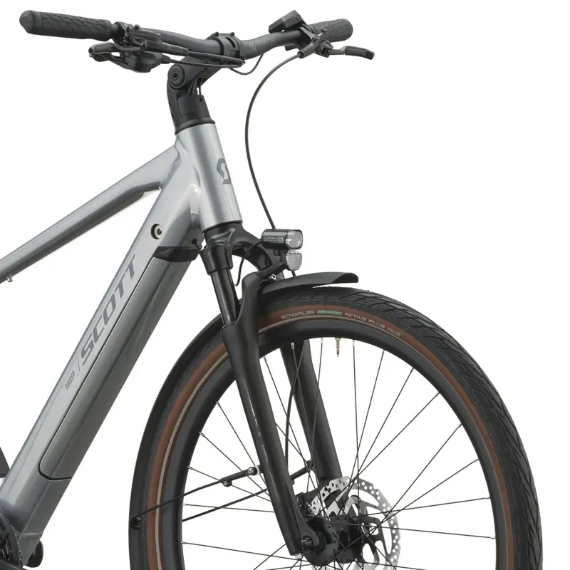 Scott Sweep 20 E-Hybrid Bike in Chrome Silver-4