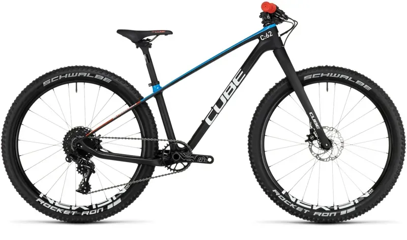 Cube Elite 240 C:62 SLX Youth Race Bike in Carbon/Blue/Red
