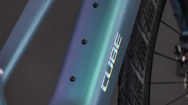 Cube Editor Hybrid SLT 400x Trapeze City E-Bike In Smaragd Grey/Prism-3