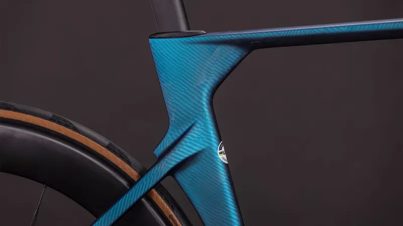 Cube Litening Aero C:68X SLT Road Bike in Atlantis Grid/Ice-4