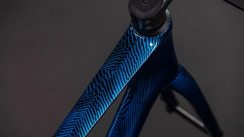 Cube Litening Air C:68X Road Bike Frameset in Blue Grid/Chrome-2