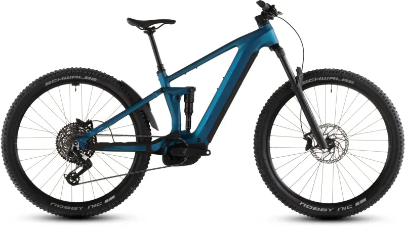 Cube Stereo Hybrid One44 EX 800 E-MTB in Electric Blue/Blue