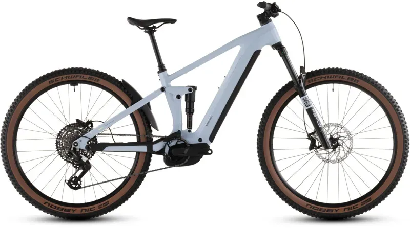 Cube Stereo Hybrid One44 EX 800 E-MTB in Ice Blue/Prism