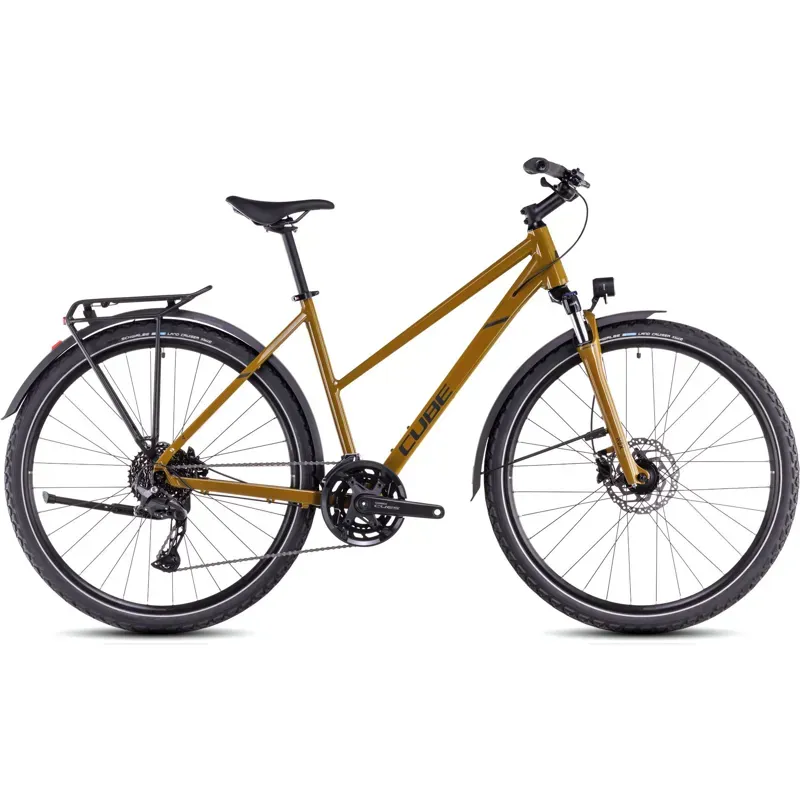 Cube Nature Pro Allroad Trapeze Trekking Bike in Willow Green/Black