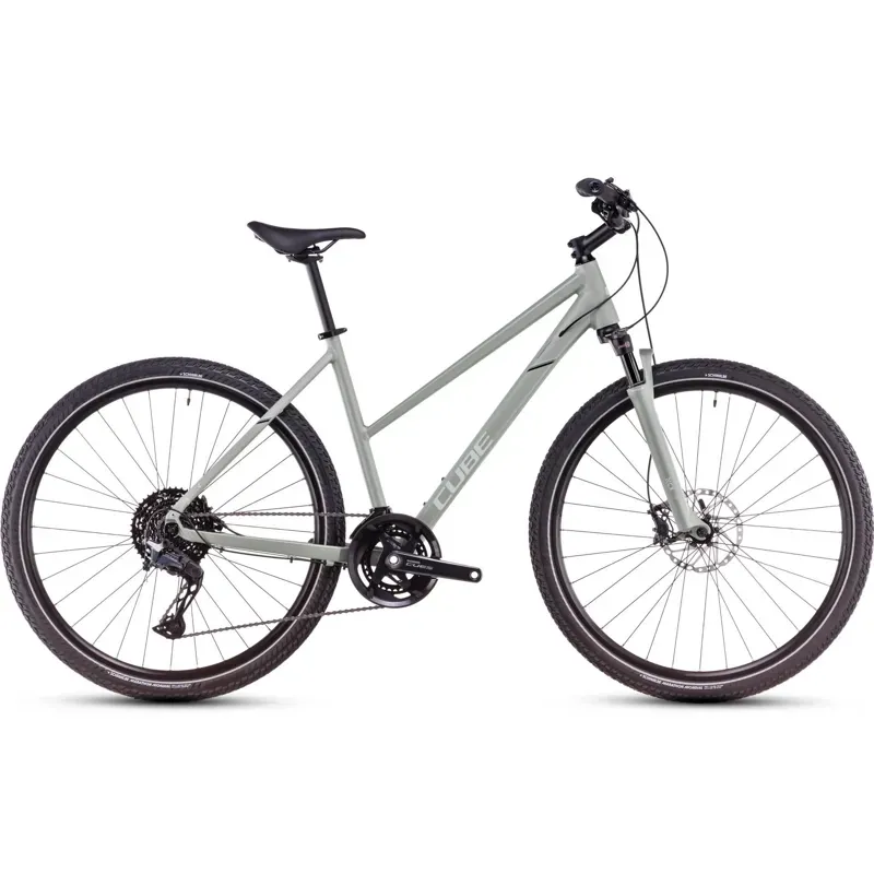 Cube Nature SLX Trapeze Trekking Bike in Pistacio/Pale Mint