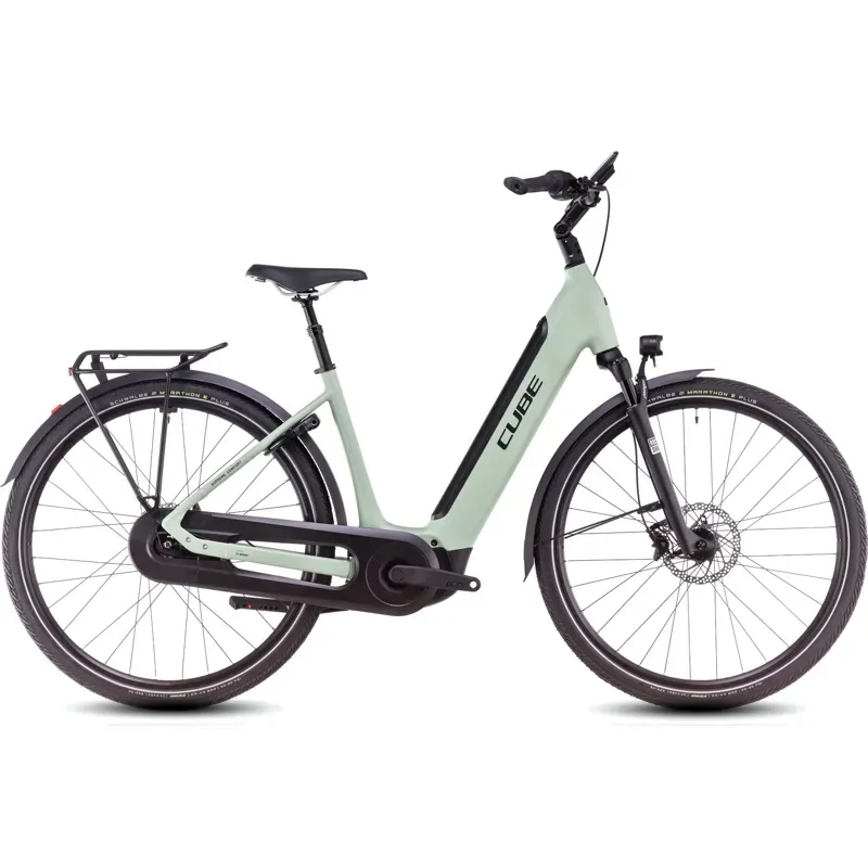 Cube Supreme Hybrid Comfort SLX 625 EE Electric Bike in Aloe Green/Black