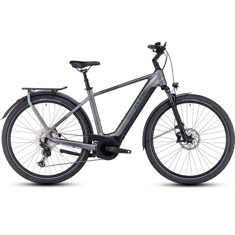 Cube Touring Hybrid EXC 625 Electric Bike in Grey/Metal