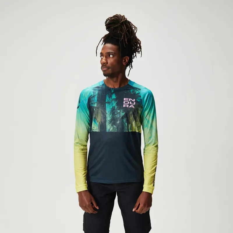 Endura Tropical Print LTD Long Sleeve Jersey in Atlantic