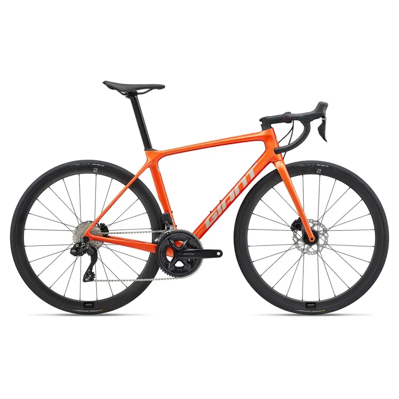 Giant TCR Advanced Disc 1+ Performance Road Bike in Helios Orange
