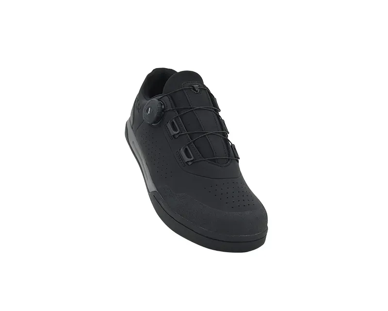 FLR Congo Pro Leather Flat Line Dial Shoes in Black-1