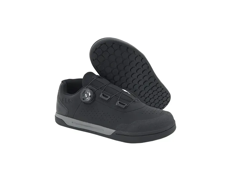 FLR Congo Pro Leather Flat Line Dial Shoes in Black-6