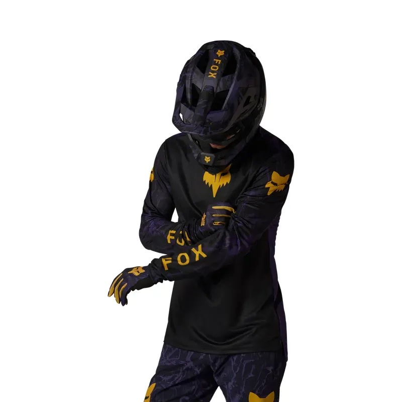 Fox Ranger Image Print Long Sleeve Jersey in Plum Purple-5
