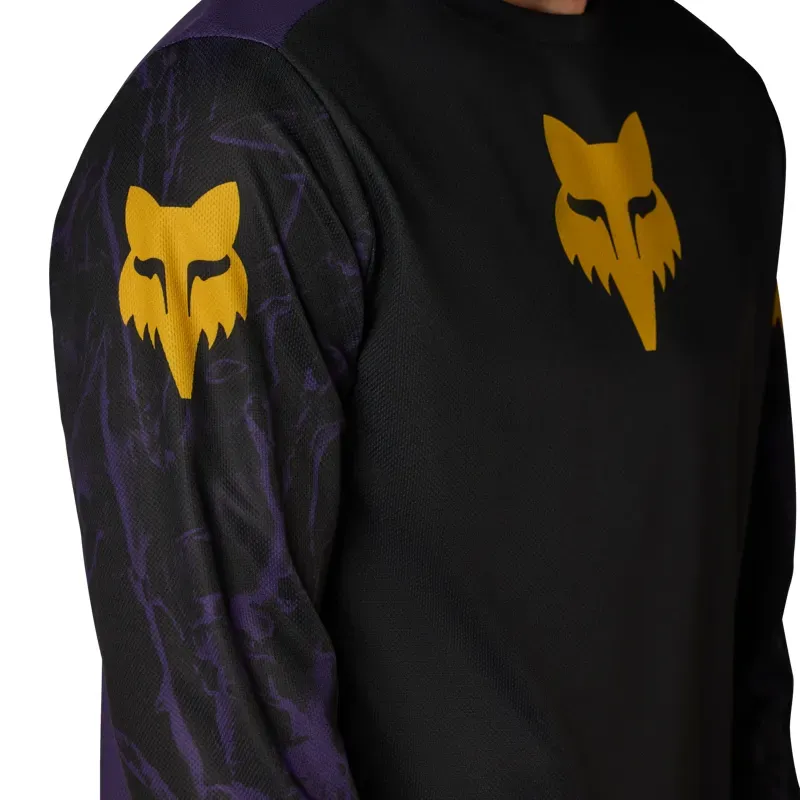 Fox Ranger Image Print Long Sleeve Jersey in Plum Purple-4