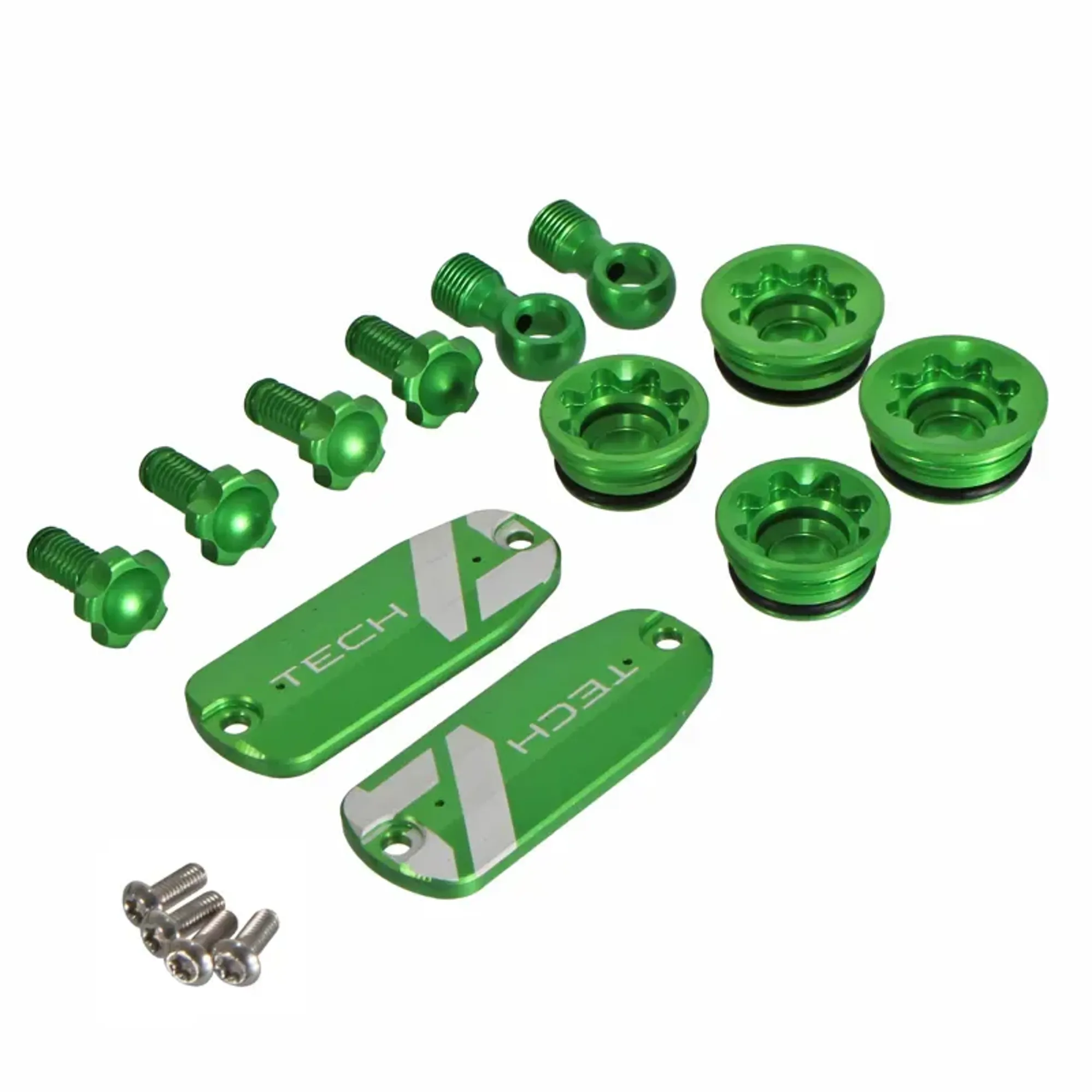 Mode Tech Brake Hope Tech 4 V4 Brakes Custom Color Kit in Green