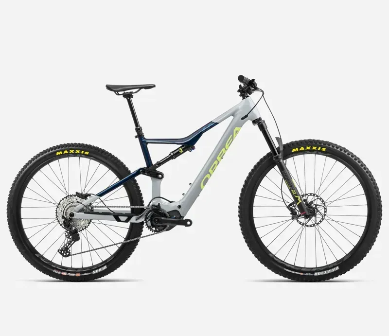 Orbea Rise H30 540Wh e-Mountain Bike In Iceberg Grey / Moondust Blue Gloss-2