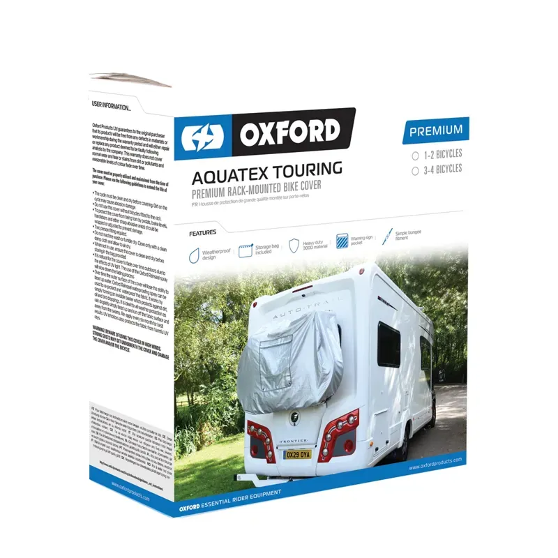 Oxford Aquatex Touring Premium 1-2 Bike Bike Cover in Silver