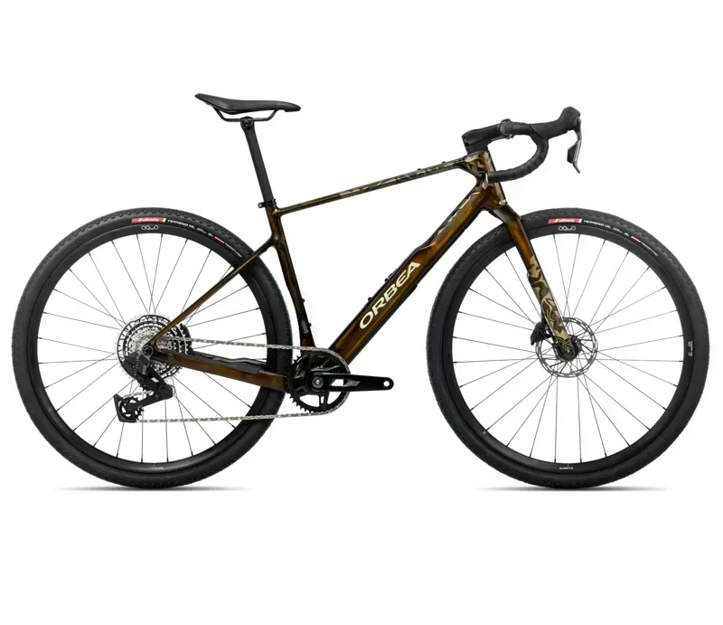 Orbea Terra M31ETEAM 1X Gravel Bike in Caramel Carbon View Gloss
