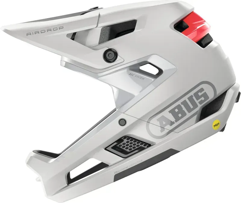 AbusAirDrop MIPS MTB Full Face Elite Helmet in Polar White