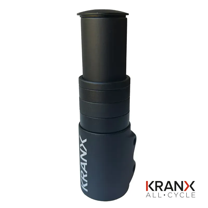 KranX Alloy A/Head Stem Riser In BLACK 1 1/8