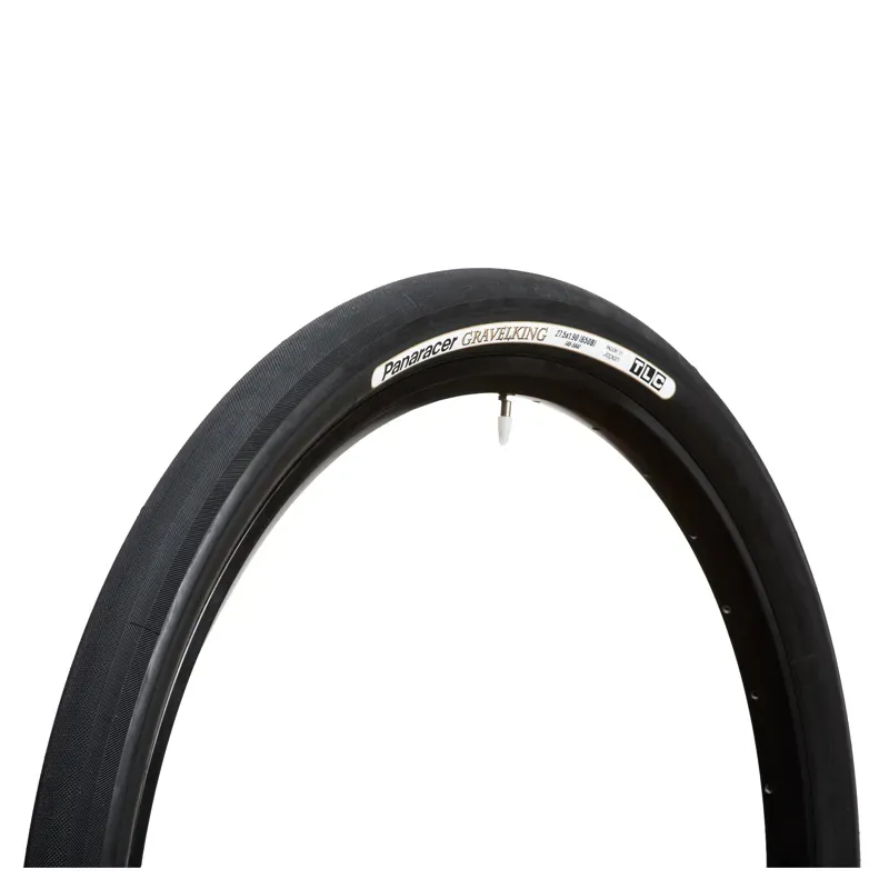 Panaracer GravelKing Slick Folding Allroad Tyre 2023: BLACK/BLACK 700x23c