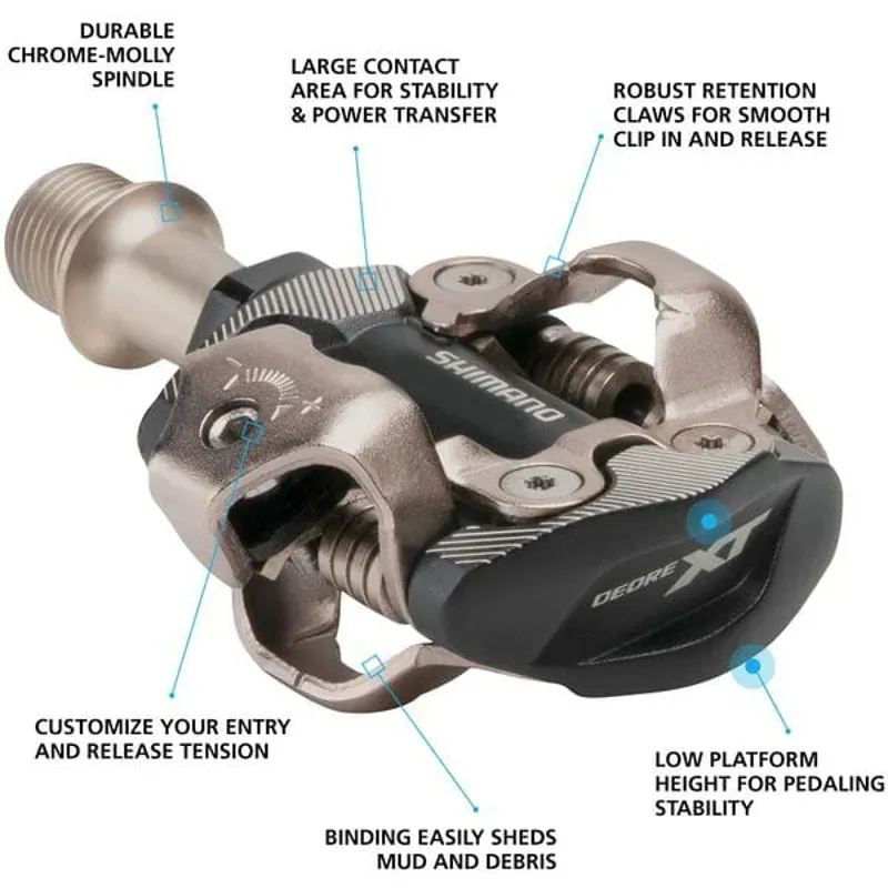 Shimano XT PD-M8100 XC Race SPD Pedal Black-1