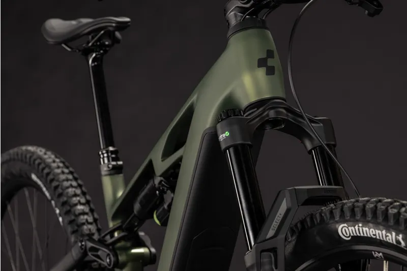 Cube Stereo Hybrid ONE44 HPC TM 800 eMountain Bike in Reed Green/Gills-5