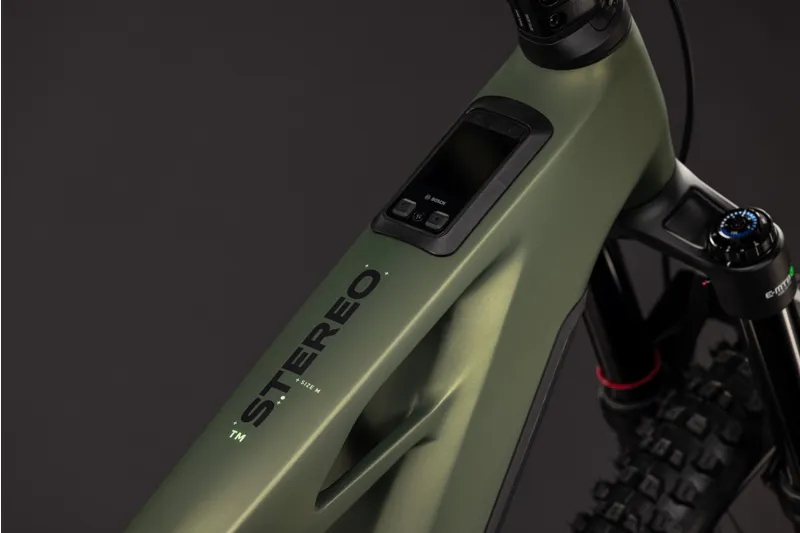 Cube Stereo Hybrid ONE44 HPC TM 800 eMountain Bike in Reed Green/Gills-9