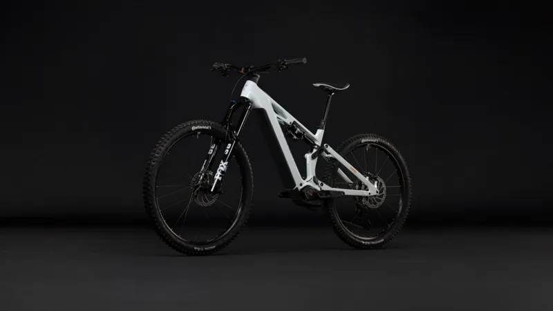 Cube Stereo Hybrid ONE77 HPC SLX 800 eMountain Bike in Hint of Mint/Orange-2