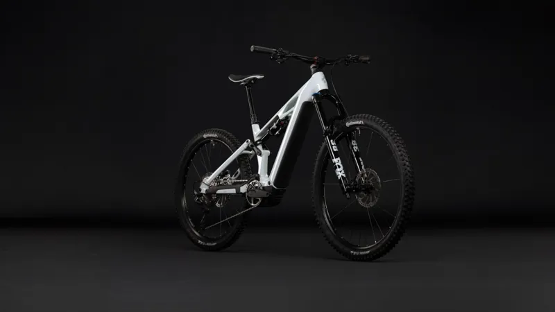 Cube Stereo Hybrid ONE77 HPC SLX 800 eMountain Bike in Hint of Mint/Orange-4