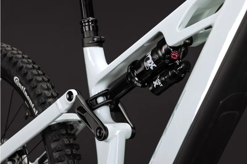 Cube Stereo Hybrid ONE77 HPC SLX 800 eMountain Bike in Hint of Mint/Orange-6
