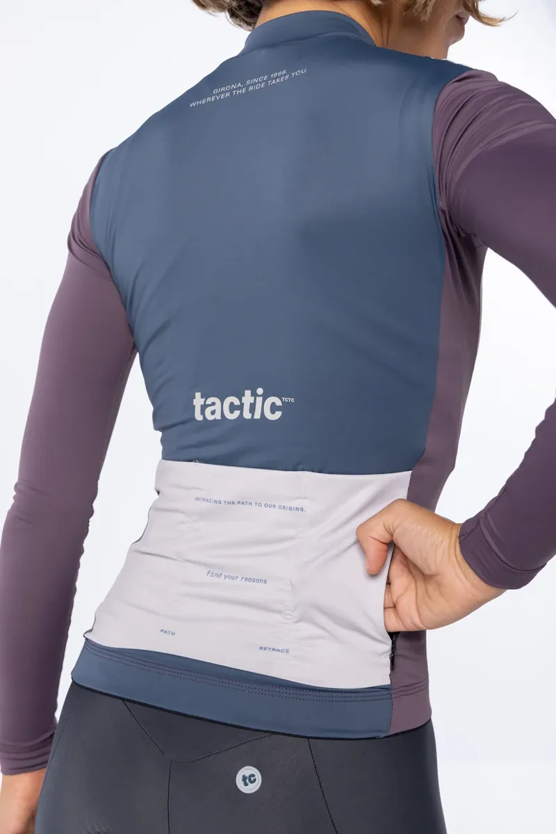 Tactic Sport Women's Retrace Long Sleeve Summer Jersey - Grey-6