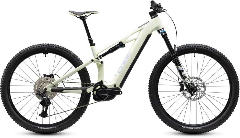 Cube Stereo Hybrid ONE44 HPC Race 800 eMTB Bike in Mellow Yellow/Lilac