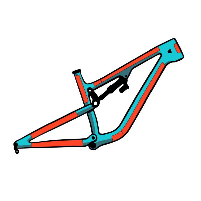 RideWrap Covered Protection - Dual Suspension MTB Frame Kit Gloss