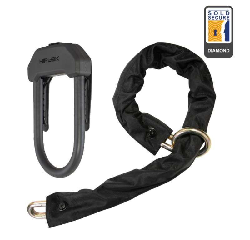 Hiplok DXXL D-Lock and Chain Combo