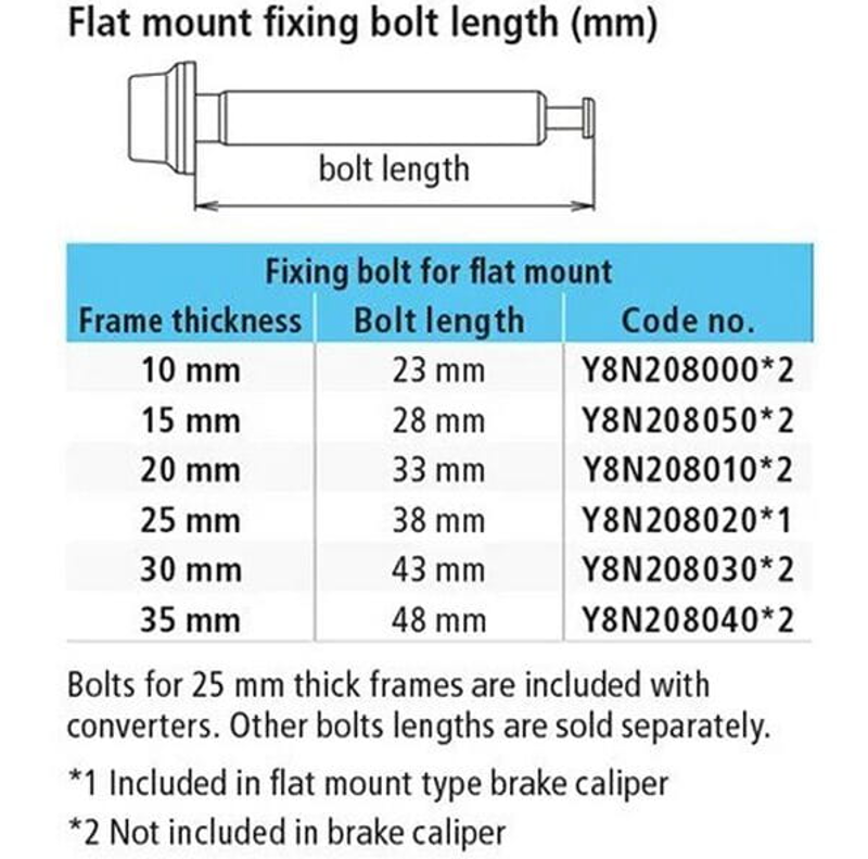 Shimano Spares Flat Mount Brake Caliper Fixing Bolt