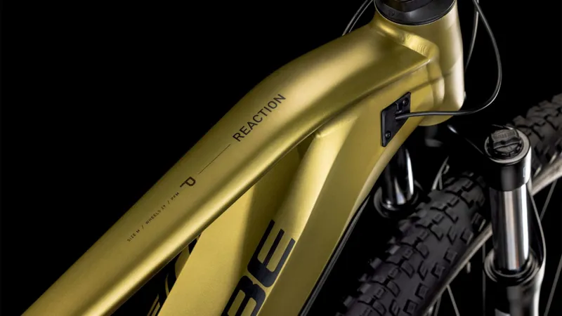 Cube Reaction Hybrid Performance 625 E-MTB in Golden Lime/Black-4