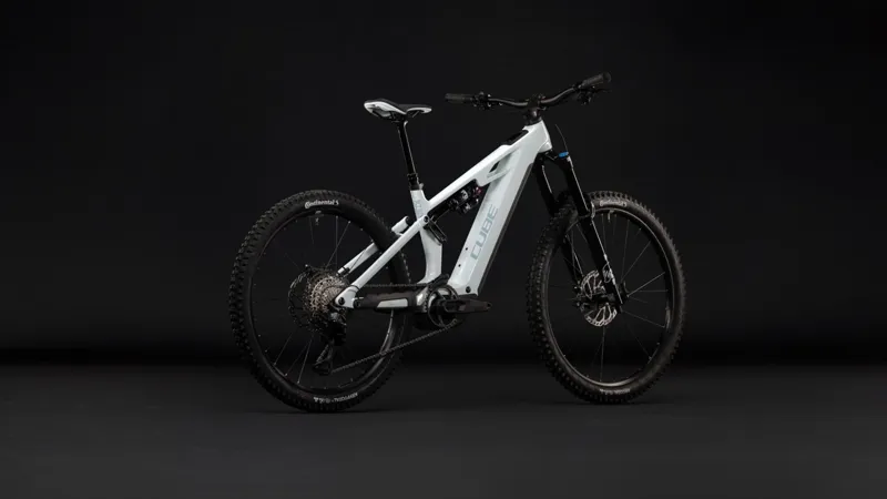 Cube Stereo Hybrid ONE77 HPC SLX 800 eMountain Bike in Hint of Mint/Orange-3