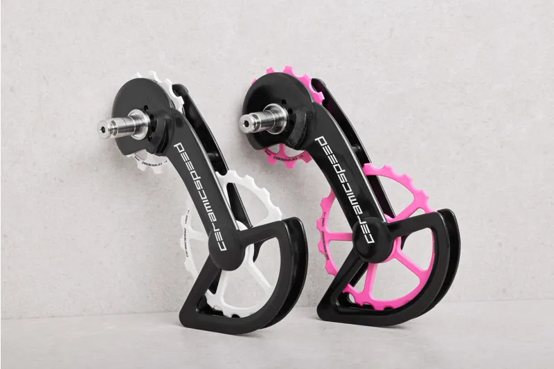 CeramicSpeed OSPW System Cerakote Coated Campag 12 Spd Pulley Wheels Pink-2