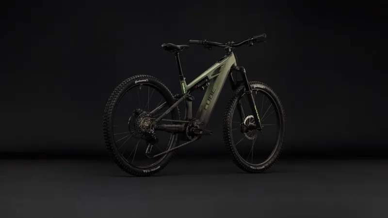 Cube Stereo Hybrid ONE44 HPC TM 800 eMountain Bike in Reed Green/Gills-3
